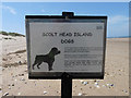 TF8446 : Notice forbidding dogs on Scolt Head Island by Zorba the Geek