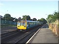 Cardiff-bound train in Dinas Powys station