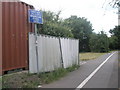 Cautionary sign on the cycleway