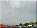 Glastonbury Festival - powerlines crossing over carpark E1