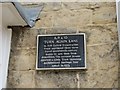 Plaque on the lane