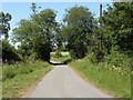 The road heading towards Clopton Hall