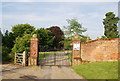 Gated entrance to Bowthorpe Hall