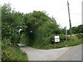 Entrance to the Llwydiarth-Esgob road at Bachau