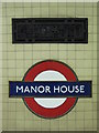 TQ3287 : Ventilation panel, Manor House tube station (2) by Mike Quinn