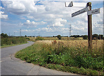 TA1117 : Rural Road Junction near Thornton Abbey by David Wright