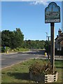 TQ6653 : Mereworth Village Sign by David Anstiss