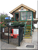TM0595 : Attleborough railway station - entrance to platform 1 by Evelyn Simak