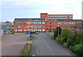 Woodside Park industrial units looking east