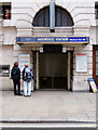 Entrance to underground station, east side of Moorgate, London