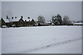 NZ1014 : Winter scene on Whorlton Village Green by Dave Bailey