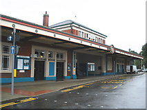 SH5771 : Railway station entrance, Bangor by Roger Cornfoot
