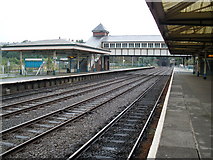 SH5771 : Railway Station, Bangor by Roger Cornfoot
