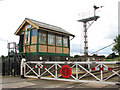 Spooner Row Railway Station - signal box and crossing gates