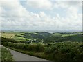 A view towards the Taw estuary across the valley occupied by the A361