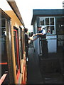 Exchanging tokens, at Pendre signal box