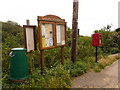 Osmington Mills: postbox № DT3 27 and noticeboard