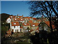 View across the rooftops in Robin Hoods Bay