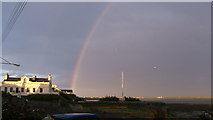 SC2767 : Rainbow lands at Ronaldsway Airport by Richard Hoare