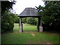 TM3869 : The Lych gate at Yoxford Cemetery by Geographer