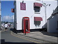 Telephone kiosk outside the Clipper restaurant