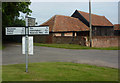 Lane junction and outbuildings