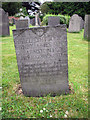 Langar, St Andrew: slate gravestone of Henry James Snr of Barnston, d. 1730