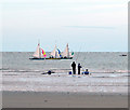 SJ3094 : Fishing and sailing at New Brighton by Bob Abell