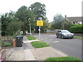 Approaching the junction of Bellevue Lane and Exeter Close