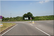 SU4298 : Road through Tubney village meets the A420 by andrew auger