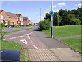 Junction of cyclepath and Ophelia Drive, Warwick Gates estate