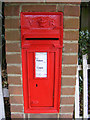 TM4266 : Four Crossways Victorian Postbox by Geographer