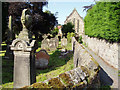 Churchyard and path at rear of the Church of the Holy Cross, Haltwhistle