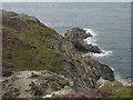 SH2179 : Seaward sloping cliffs on the east side of Porth y gwin by Eric Jones