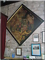 Coat of arms on the south wall at St John the Baptist, Ditton Priors