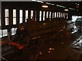 Locomotive 75029 in Grosmont sheds