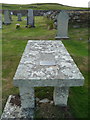 HU2178 : Donald Robertson's Gravestone, Esha Ness, Shetland by John Smith