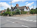 Looking from the B4555 towards the postbox in Station Road