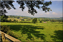 SK2052 : View toward Bent Farm and White Meadow - Bradbourne by Mick Lobb