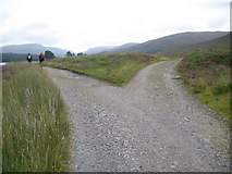NN3766 : Junction in the track near Loch Ossian by John Ferguson