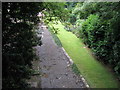 View from the now disused rail bridge onto the former Petworth station platform