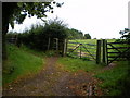 Footpath junction at Oaken