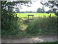 Footpath junction near Wilmington Hall