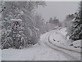 Whistlefield: Snow on the A814 above Portincaple