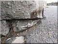 Hidden bench mark on Mold Junction railway bridge