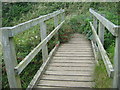 Footbridge over the Pendour Cove stream