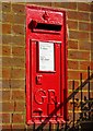 George V wall mounted post box, corner of Warren Road & St. Luke