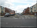 Looking from Hamble Lane down Ensign Way