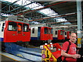 The rest of the trains in the train shed