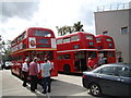 On the buses